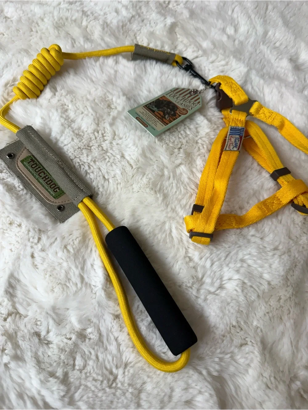 Small Yellow Dog Harness and Leash Set